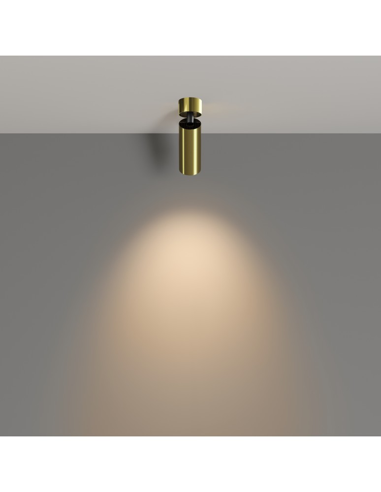 Maytoni FOCUS LED Lampa Sufitowa LED 12W 900lm 3000K Mosiądz C055CL-L12W3K-W-BS