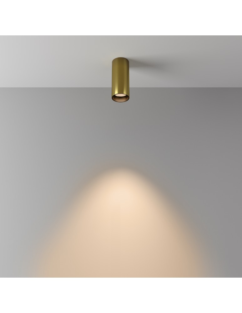 Maytoni FOCUS LED Lampa Sufitowa LED 12W 900lm 3000K Mosiądz C056CL-L12W3K-W-BS