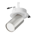 Reflektory wpuszczane w sufit - Maytoni FOCUS S Lampa Sufitowa 1xGU10 10W Biały, Srebrny Mat C048CL-U-1WS - product 2