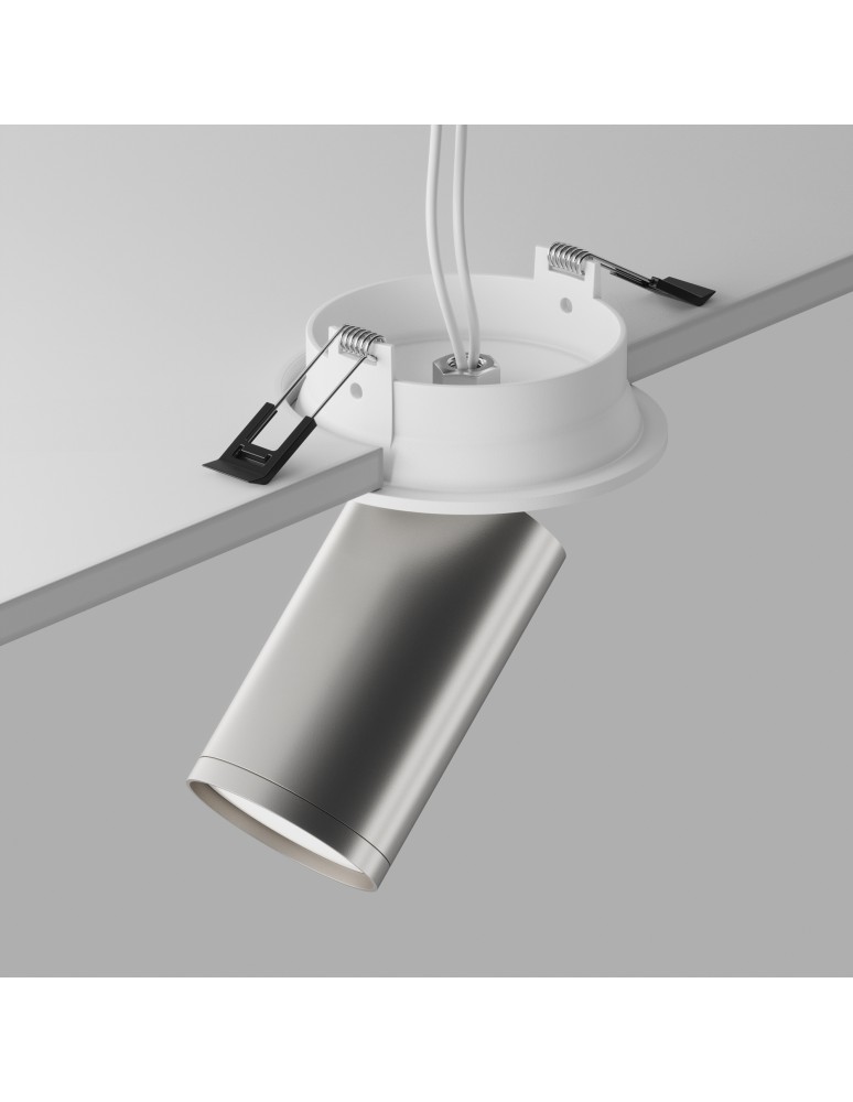 Maytoni FOCUS S Lampa Sufitowa 1xGU10 10W Biały, Srebrny Mat C048CL-U-1WS