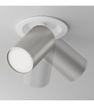 Reflektory wpuszczane w sufit - Maytoni FOCUS S Lampa Sufitowa 1xGU10 10W Biały, Srebrny Mat C048CL-U-1WS - product 5