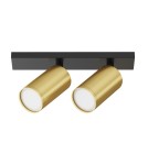Maytoni FOCUS S Lampa Sufitowa 2xGU10 10W Czarny, Złoty Mat C051CL-U-02BMG Maytoni FOCUS S Lampa Sufitowa 2xGU10 10W Czarny, Złoty Mat C051CL-U-02BMG