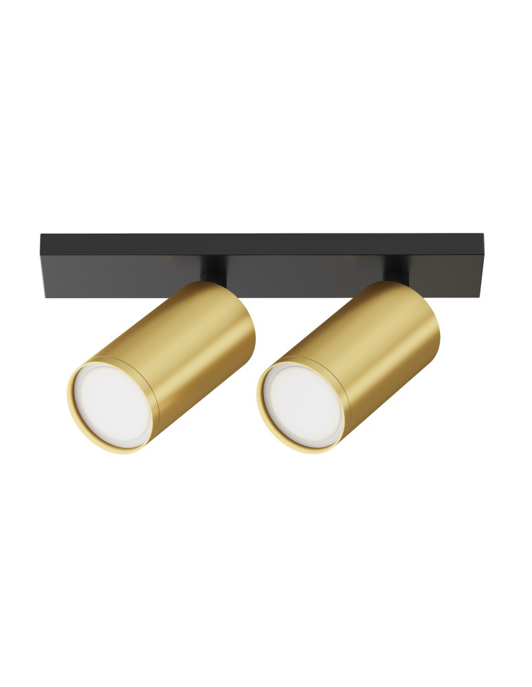 Maytoni FOCUS S Lampa Sufitowa 2xGU10 10W Czarny, Złoty Mat C051CL-U-02BMG Maytoni FOCUS S Lampa Sufitowa 2xGU10 10W Czarny, Złoty Mat C051CL-U-02BMG