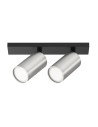 Maytoni FOCUS S Lampa Sufitowa 2xGU10 10W Czarny, Srebrny Mat C051CL-U-02BS Maytoni FOCUS S Lampa Sufitowa 2xGU10 10W Czarny, Srebrny Mat C051CL-U-02BS