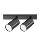 Lampy sufitowe regulowane - spoty - Maytoni FOCUS S Lampa Sufitowa 2xGU10 10W Black C051CL-U-2B - product 1