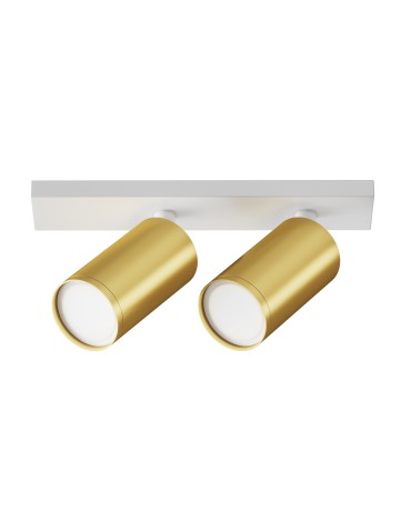 Maytoni FOCUS S Lampa Sufitowa 2xGU10 10W Biały, Złoty Mat C051CL-U-2WMG