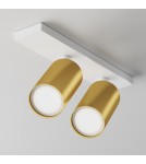 Lampy sufitowe regulowane - spoty - Maytoni FOCUS S Lampa Sufitowa 2xGU10 10W Biały, Złoty Mat C051CL-U-2WMG - product 3