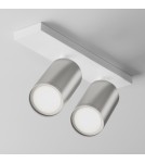 Lampy sufitowe regulowane - spoty - Maytoni FOCUS S Lampa Sufitowa 2xGU10 10W Biały, Srebrny Mat C051CL-U-2WS - product 2