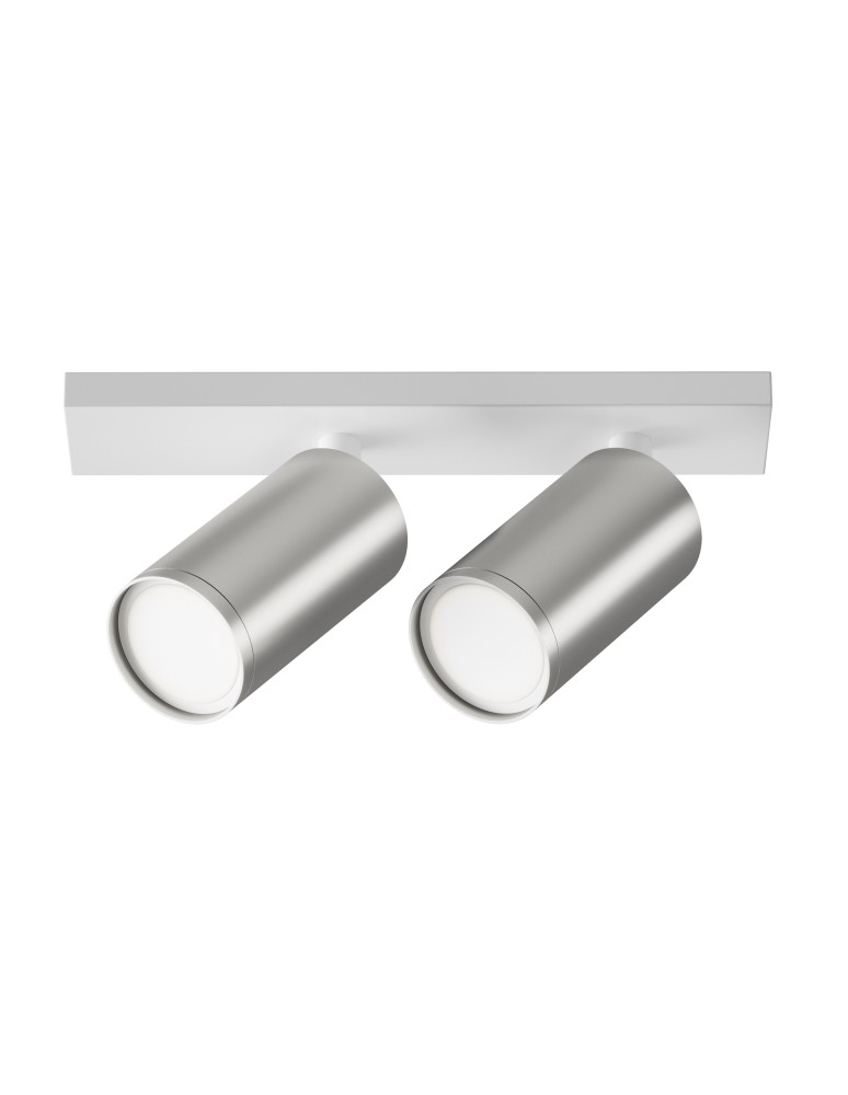 Maytoni FOCUS S Lampa Sufitowa 2xGU10 10W Biały, Srebrny Mat C051CL-U-2WS