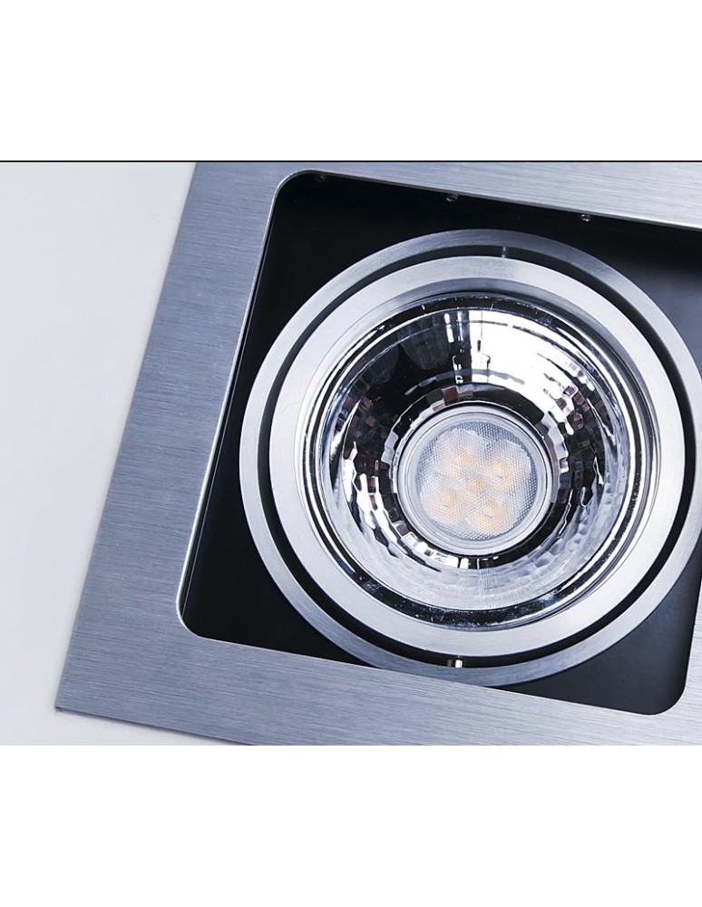 Azzardo SISTO 1 ALUMINIUM 1xES111 Wpuszczana Aluminium AZ0793
