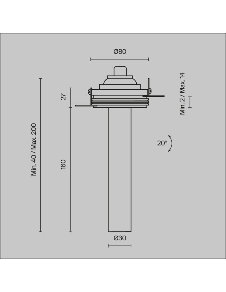 Maytoni Focus T Reflektor Podtynkowy LED 7W 460lm 3000K Biały C140TRS-L200-7W3K-W Maytoni Focus T Reflektor Podtynkowy LED 7W 460lm 3000K Biały C140TRS-L200-7W3K-W