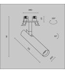 Maytoni Focus T Reflektor Podtynkowy LED 6W 290lm 3000K Biały C141RS-L125-6W3K-W Maytoni Focus T Reflektor Podtynkowy LED 6W 290lm 3000K Biały C141RS-L125-6W3K-W