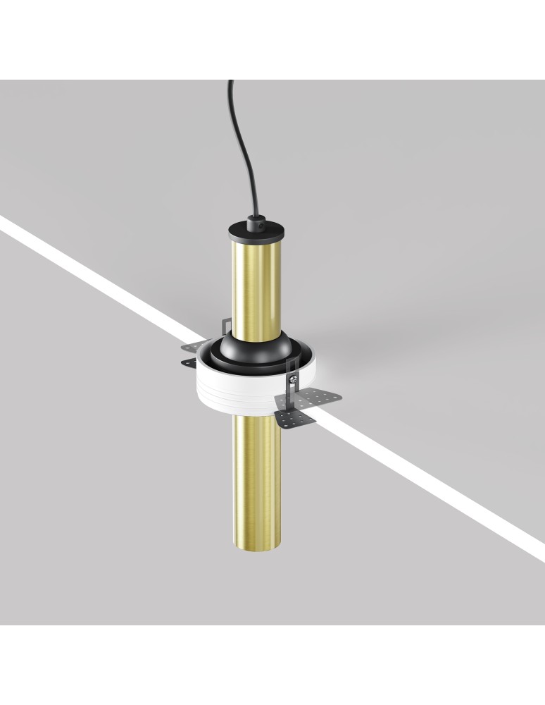Maytoni Focus T Reflektor Podtynkowy LED 7W 460lm 3000K Black and brass C140TRS-L200-7W3K-BBS