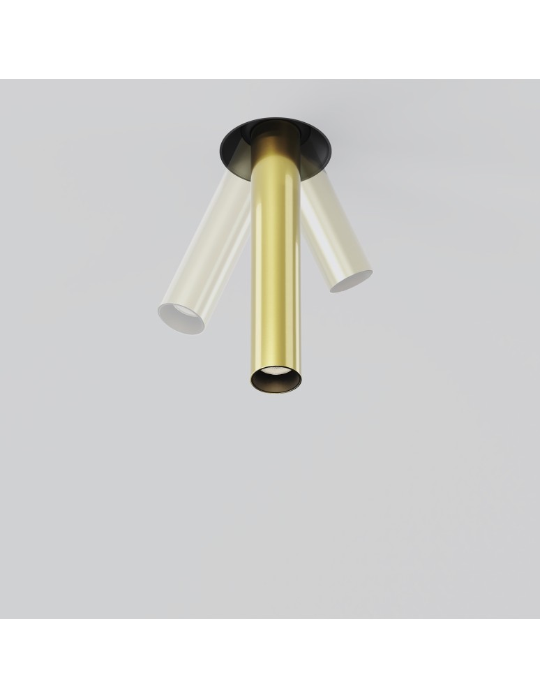 Maytoni Focus T Reflektor Podtynkowy LED 7W 460lm 3000K Black and brass C140TRS-L200-7W3K-BBS