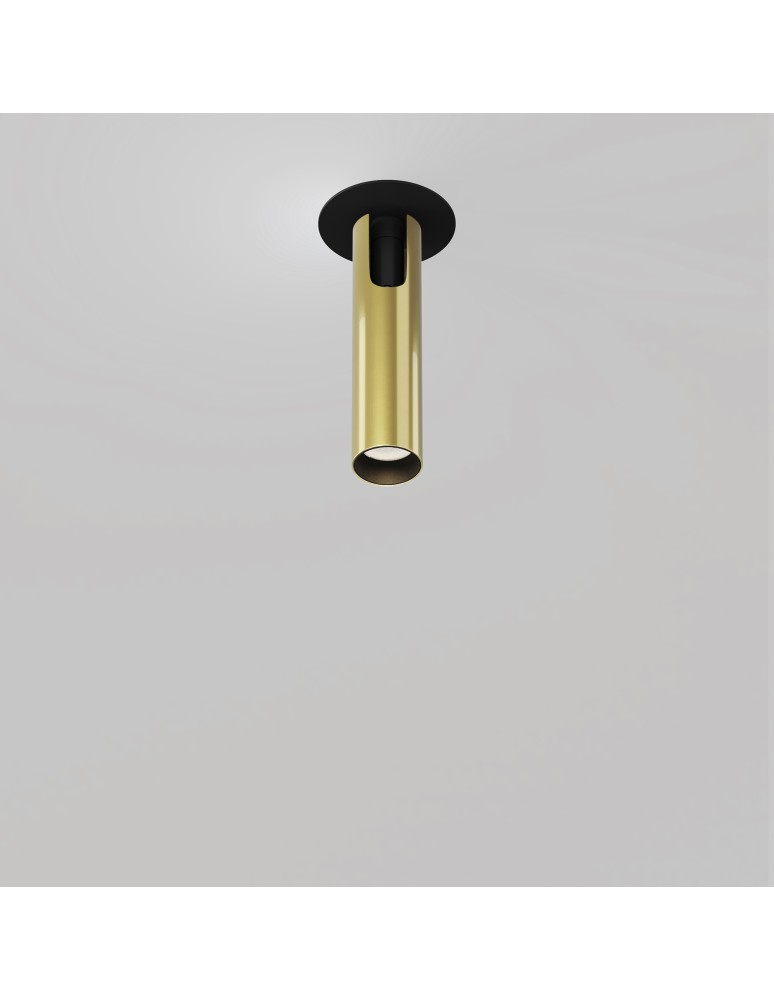 Maytoni Focus T Reflektor Podtynkowy LED 6W 280lm 3000K Black and brass C141RS-L125-6W3K-BBS Maytoni Focus T Reflektor Podtynkowy LED 6W 280lm 3000K Black and brass C141RS-L125-6W3K-BBS