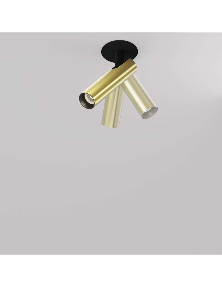 Maytoni Focus T Reflektor Podtynkowy LED 6W 280lm 3000K Black and brass C141RS-L125-6W3K-BBS Maytoni Focus T Reflektor Podtynkowy LED 6W 280lm 3000K Black and brass C141RS-L125-6W3K-BBS