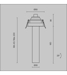 Reflektory wpuszczane w sufit - Maytoni Focus T Reflektor Podtynkowy LED 7W 460lm 3000K Biały C140RS-L200-7W3K-W - product 8