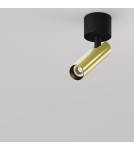 Lampy sufitowe regulowane - spoty - Maytoni Focus T Lampa Sufitowa LED 6W 290lm 3000K Black and brass C141CL-L125-6W3K-BBS - product 4