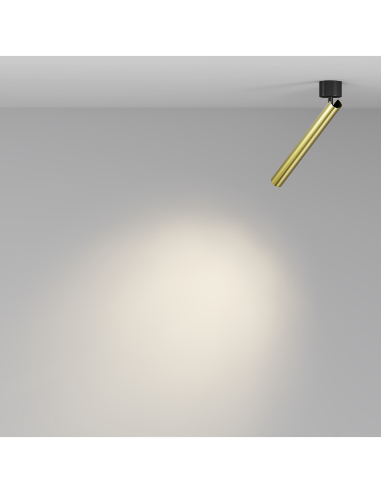 Maytoni Focus T Lampa Sufitowa LED 6W 280lm 3000K Black and brass C141CL-L300-6W3K-BBS
