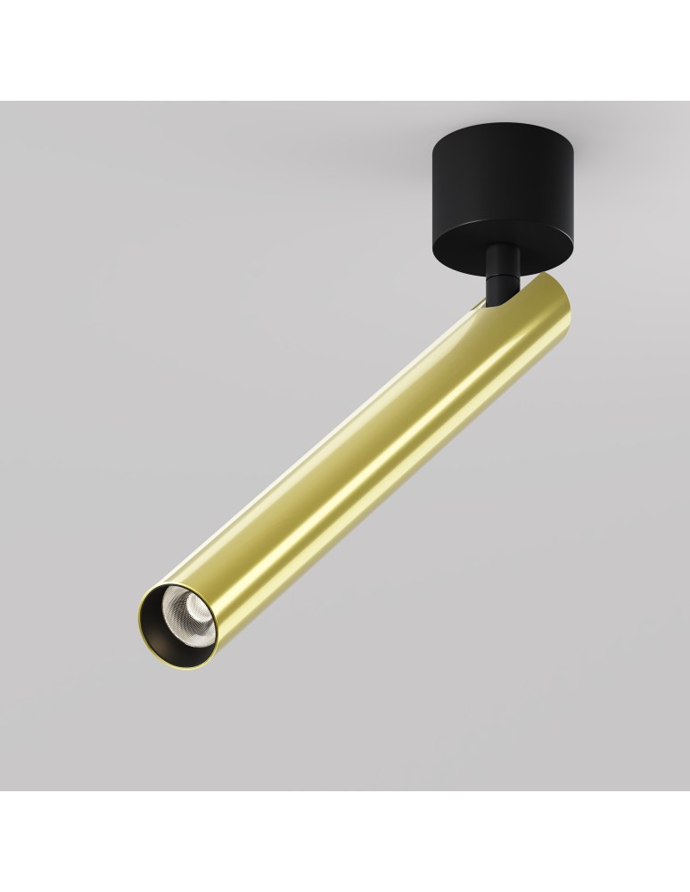 Maytoni Focus T Lampa Sufitowa LED 6W 280lm 3000K Black and brass C141CL-L300-6W3K-BBS