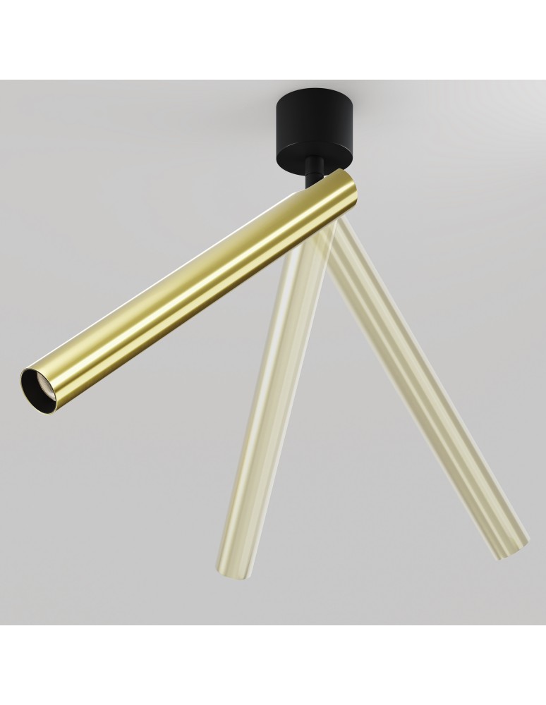 Maytoni Focus T Lampa Sufitowa LED 6W 280lm 3000K Black and brass C141CL-L300-6W3K-BBS