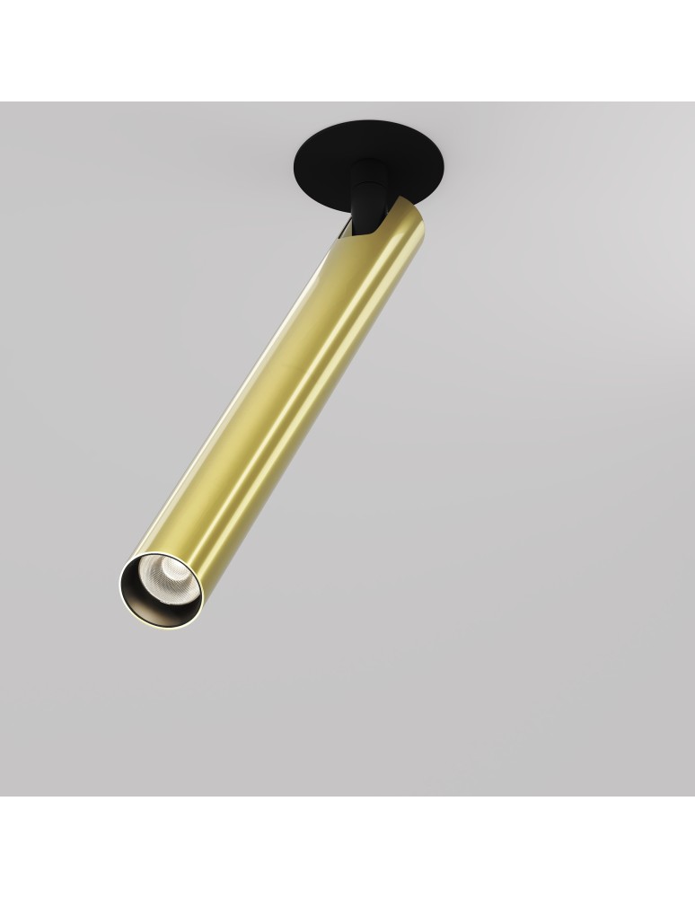 Maytoni Focus T Reflektor Podtynkowy LED 6W 280lm 3000K Black and brass C141RS-L300-6W3K-BBS Maytoni Focus T Reflektor Podtynkowy LED 6W 280lm 3000K Black and brass C141RS-L300-6W3K-BBS