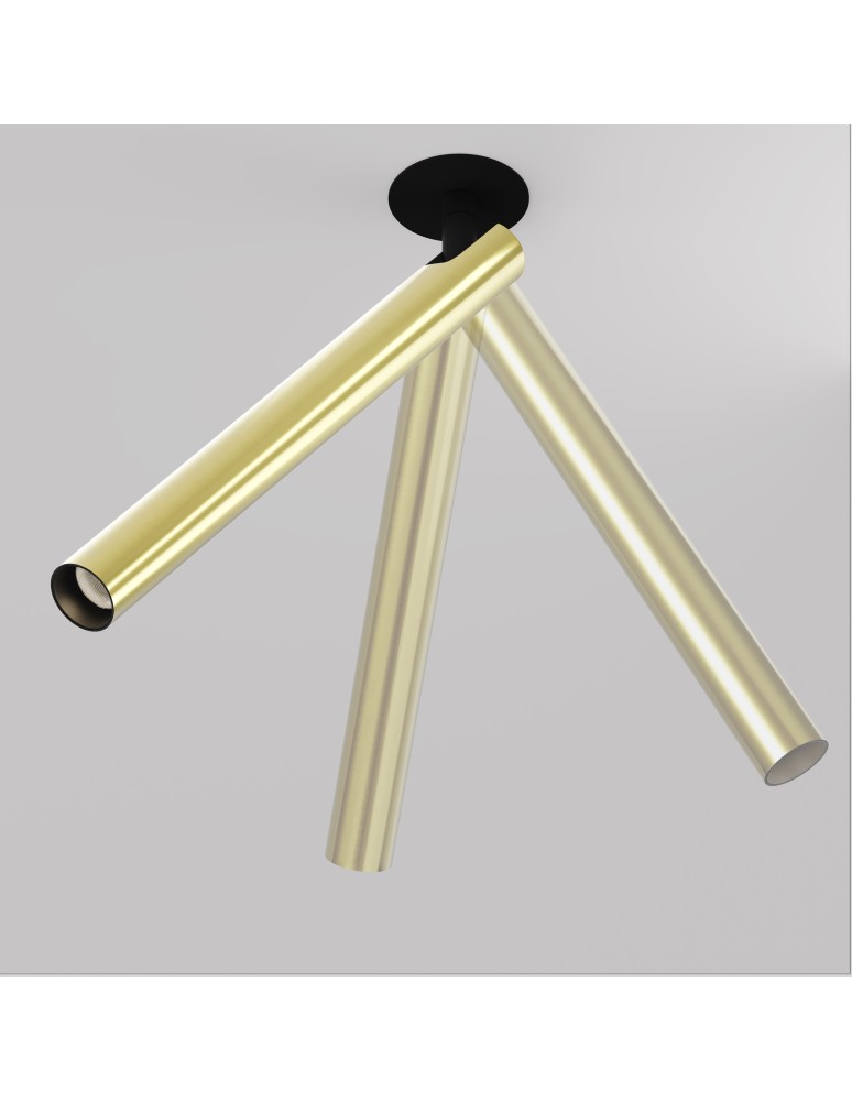 Maytoni Focus T Reflektor Podtynkowy LED 6W 280lm 3000K Black and brass C141RS-L300-6W3K-BBS Maytoni Focus T Reflektor Podtynkowy LED 6W 280lm 3000K Black and brass C141RS-L300-6W3K-BBS