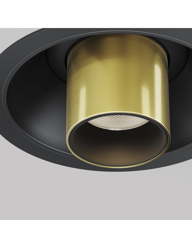 Maytoni Focus T Reflektor Podtynkowy LED 7W 460lm 3000K Black and brass C140RS-L200-7W3K-BBS Maytoni Focus T Reflektor Podtynkowy LED 7W 460lm 3000K Black and brass C140RS-L200-7W3K-BBS