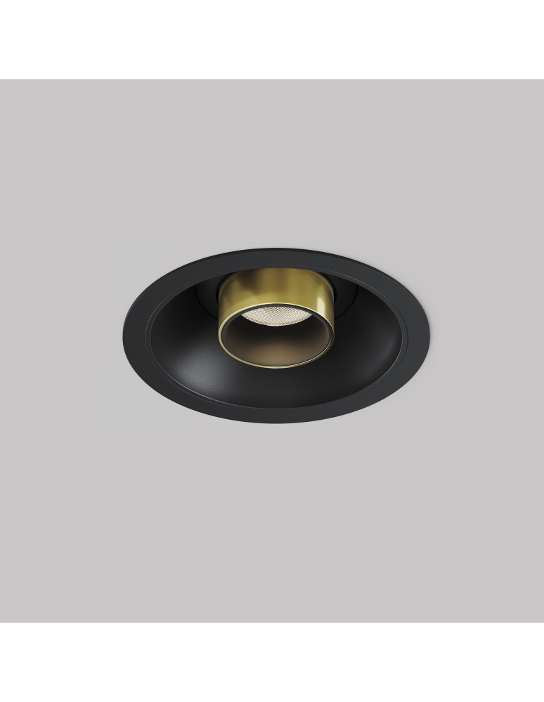 Maytoni Focus T Reflektor Podtynkowy LED 7W 460lm 3000K Black and brass C140RS-L200-7W3K-BBS Maytoni Focus T Reflektor Podtynkowy LED 7W 460lm 3000K Black and brass C140RS-L200-7W3K-BBS