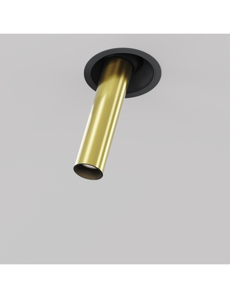 Maytoni Focus T Reflektor Podtynkowy LED 7W 460lm 3000K Black and brass C140RS-L200-7W3K-BBS Maytoni Focus T Reflektor Podtynkowy LED 7W 460lm 3000K Black and brass C140RS-L200-7W3K-BBS