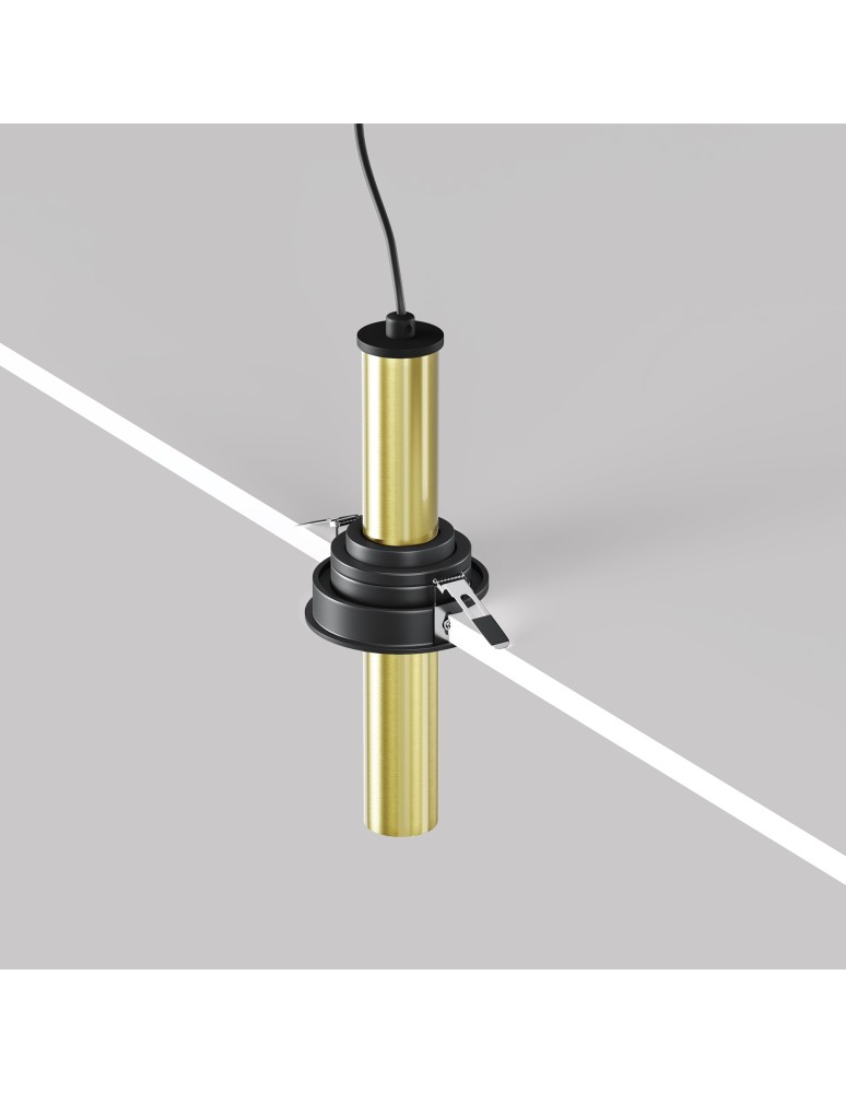 Maytoni Focus T Reflektor Podtynkowy LED 7W 460lm 3000K Black and brass C140RS-L200-7W3K-BBS Maytoni Focus T Reflektor Podtynkowy LED 7W 460lm 3000K Black and brass C140RS-L200-7W3K-BBS