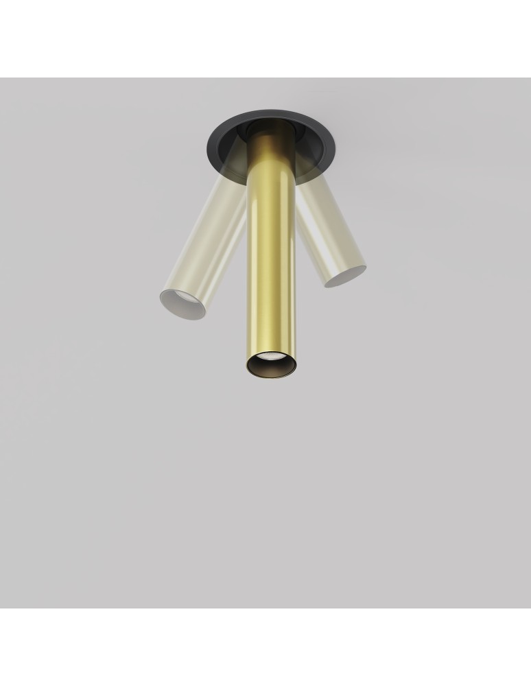 Maytoni Focus T Reflektor Podtynkowy LED 7W 460lm 3000K Black and brass C140RS-L200-7W3K-BBS Maytoni Focus T Reflektor Podtynkowy LED 7W 460lm 3000K Black and brass C140RS-L200-7W3K-BBS