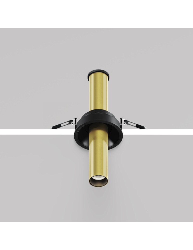 Maytoni Focus T Reflektor Podtynkowy LED 7W 460lm 3000K Black and brass C140RS-L200-7W3K-BBS Maytoni Focus T Reflektor Podtynkowy LED 7W 460lm 3000K Black and brass C140RS-L200-7W3K-BBS