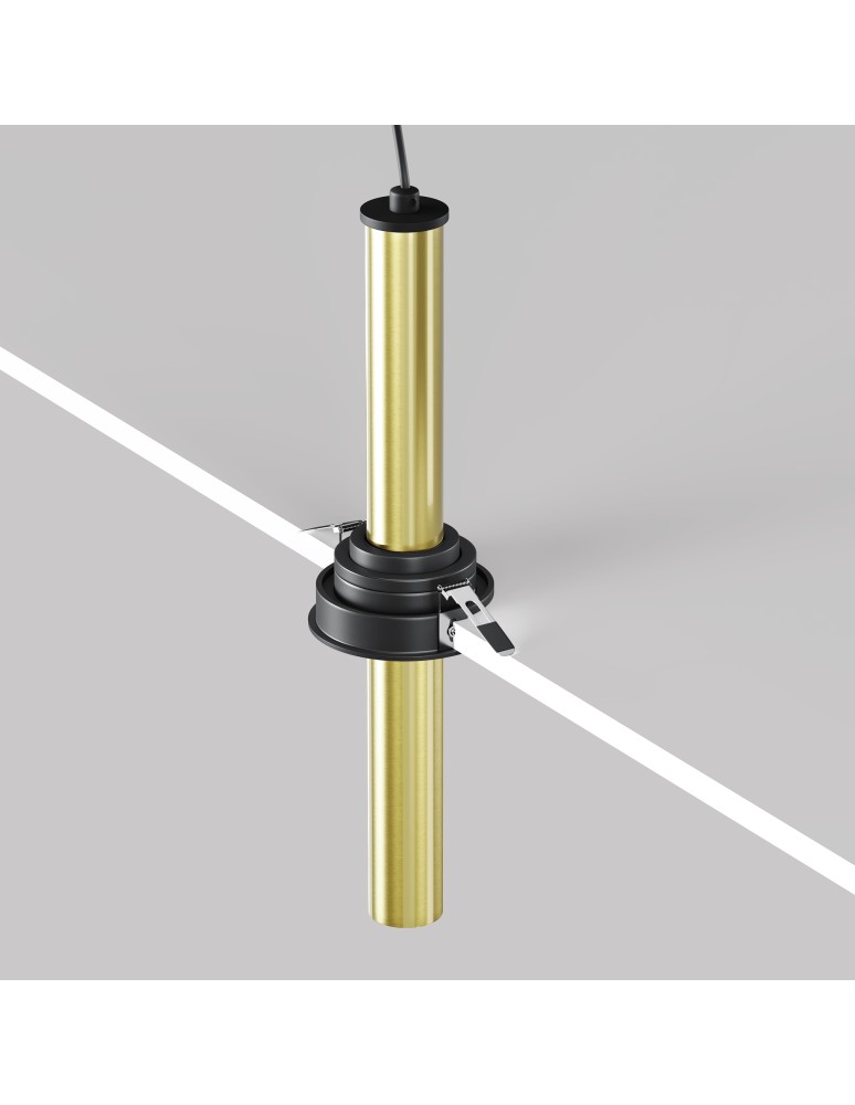Maytoni Focus T Reflektor Podtynkowy LED 7W 460lm 3000K Black and brass C140RS-L300-7W3K-BBS