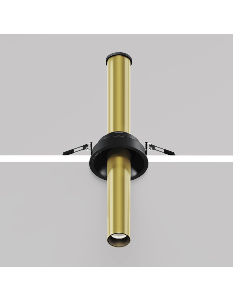 Maytoni Focus T Reflektor Podtynkowy LED 7W 460lm 3000K Black and brass C140RS-L300-7W3K-BBS