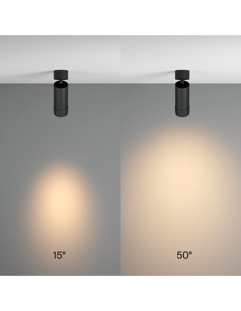 Maytoni Focus Zoom Lampa Sufitowa LED 12W 790lm 3000K Black C055CL-L12W3K-Z-B Maytoni Focus Zoom Lampa Sufitowa LED 12W 790lm 3000K Black C055CL-L12W3K-Z-B