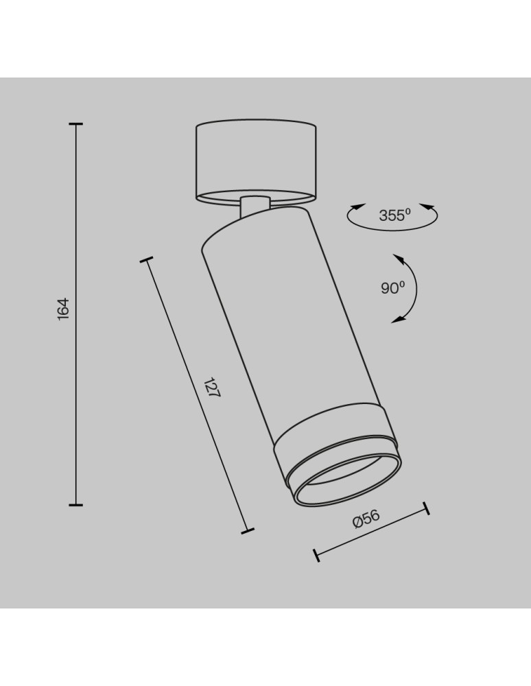 Maytoni Focus Zoom Lampa Sufitowa LED 12W 960lm 4000K Biały C055CL-L12W4K-Z-W Maytoni Focus Zoom Lampa Sufitowa LED 12W 960lm 4000K Biały C055CL-L12W4K-Z-W