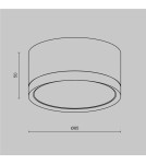 Maytoni Hoop Lampa Sufitowa 1xGX53 15W Biały C086CL-GX53-SRD-W Maytoni Hoop Lampa Sufitowa 1xGX53 15W Biały C086CL-GX53-SRD-W