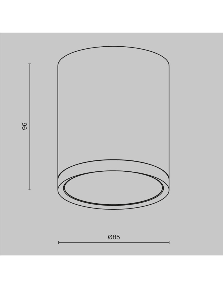 Maytoni Hoop Lampa Sufitowa 1xGX53 15W Biały C086CM-GX53-MRD-W Maytoni Hoop Lampa Sufitowa 1xGX53 15W Biały C086CM-GX53-MRD-W