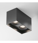 Oprawy sufitowe kwadratowe - Maytoni Slim Lampa Sufitowa 2xGU10 50W Black C015CL-02B - product 1