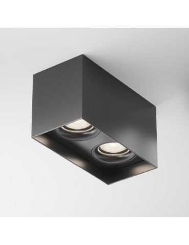 Maytoni Slim Lampa Sufitowa 2xGU10 50W Black C015CL-02B