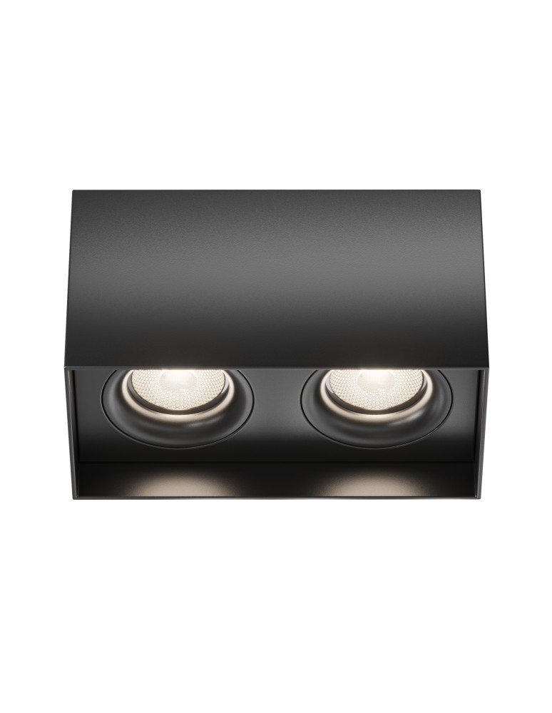 Oprawy sufitowe kwadratowe - Maytoni Slim Lampa Sufitowa 2xGU10 50W Black C015CL-02B - product kolory-swiatla.pl 2