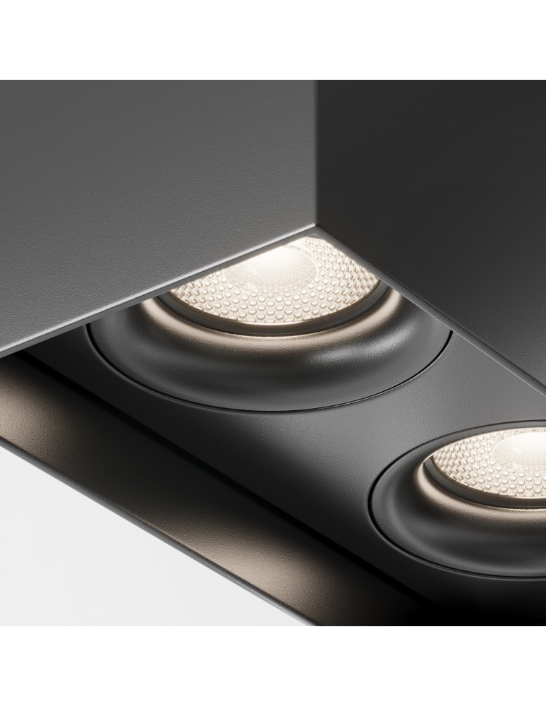 Oprawy sufitowe kwadratowe - Maytoni Slim Lampa Sufitowa 2xGU10 50W Black C015CL-02B - product kolory-swiatla.pl 3