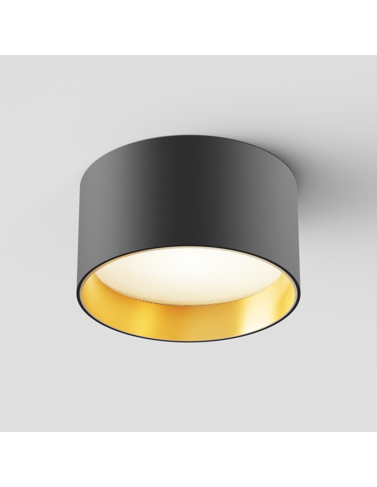 Maytoni Vega Lampa Sufitowa LED 12W 890lm 3000K Czarny, Złoty Mat C089CL-12W3K-BMG Maytoni Vega Lampa Sufitowa LED 12W 890lm 3000K Czarny, Złoty Mat C089CL-12W3K-BMG