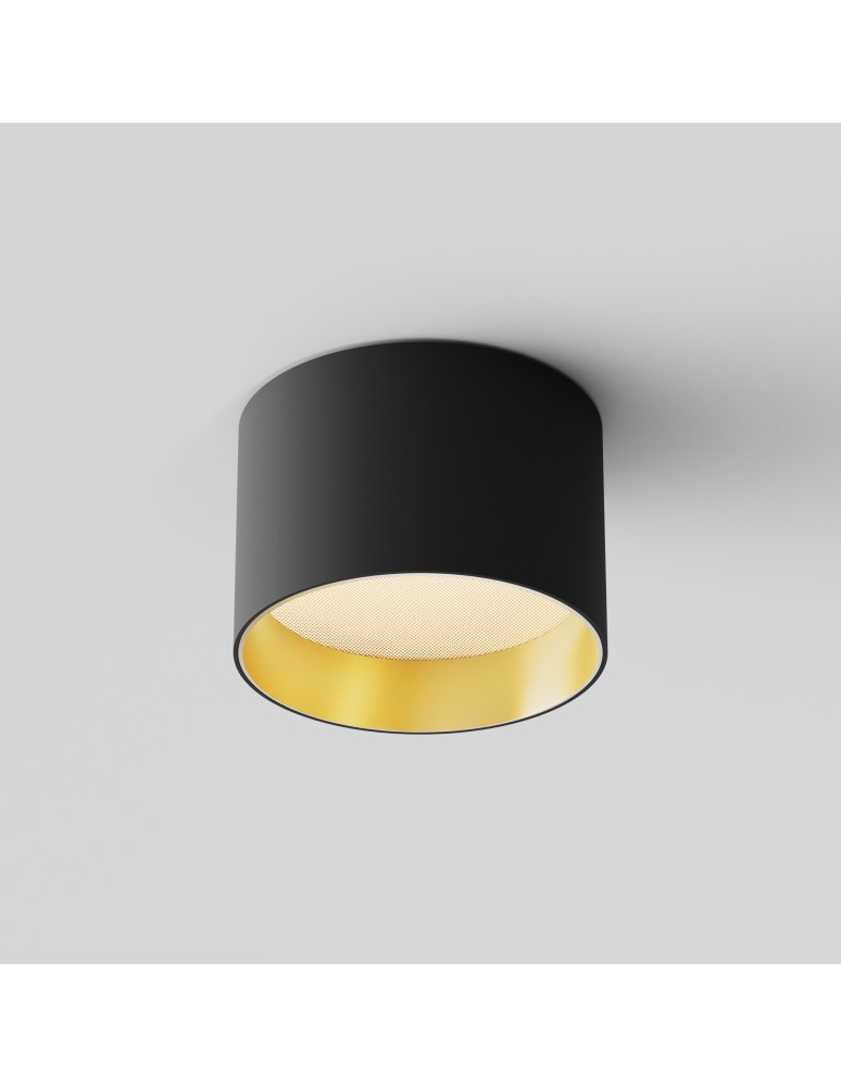 Maytoni Vega Lampa Sufitowa LED 8W 580lm 3000K Czarny, Złoty Mat C089CL-8W3K-BMG