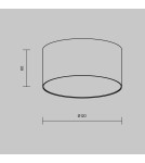 Maytoni Zon Lampa Sufitowa LED 12W 560lm 3000K Black C032CL-12W3K-RD-B Maytoni Zon Lampa Sufitowa LED 12W 560lm 3000K Black C032CL-12W3K-RD-B