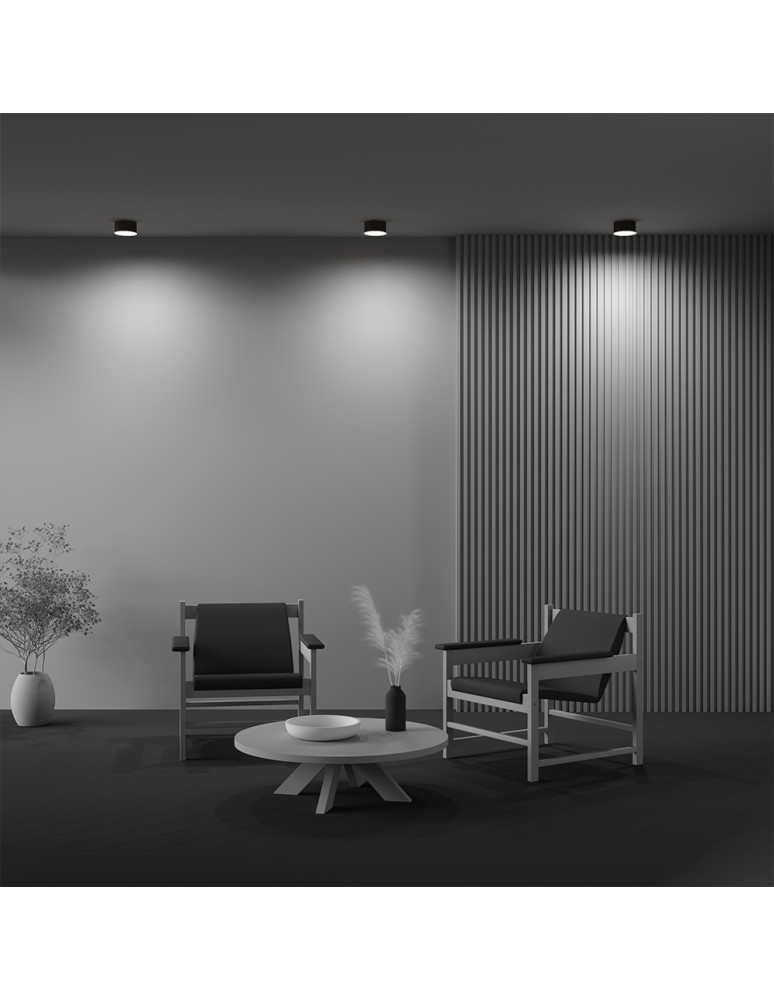 Maytoni Zon Lampa Sufitowa LED 12W 560lm 3000K Black C032CL-12W3K-RD-B Maytoni Zon Lampa Sufitowa LED 12W 560lm 3000K Black C032CL-12W3K-RD-B