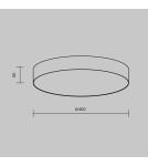 Maytoni Zon Lampa Sufitowa LED 45W 2880lm 3000K Złoty Mat C032CL-45W3K-RD-MG Maytoni Zon Lampa Sufitowa LED 45W 2880lm 3000K Złoty Mat C032CL-45W3K-RD-MG