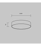 Maytoni Zon Lampa Sufitowa LED 36W 2220lm 3000K Złoty Mat C032CL-36W3K-RD-MG Maytoni Zon Lampa Sufitowa LED 36W 2220lm 3000K Złoty Mat C032CL-36W3K-RD-MG