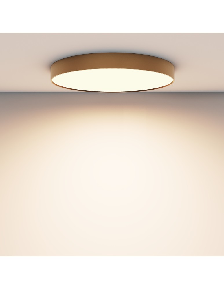 Maytoni Zon Lampa Sufitowa LED 90W 4970lm 3000K Złoty Mat C032CL-90W3K-RD-MG Maytoni Zon Lampa Sufitowa LED 90W 4970lm 3000K Złoty Mat C032CL-90W3K-RD-MG